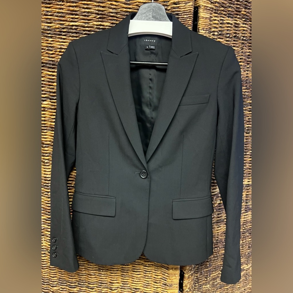 Theory, Gabe B,  Black Tailor Blazer for Women’s,‎ Size:2, Pre-Owned